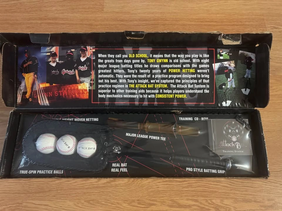 Tony Gwynn Attack Bat Training System Baseball Hitting Aid (New - photo 2