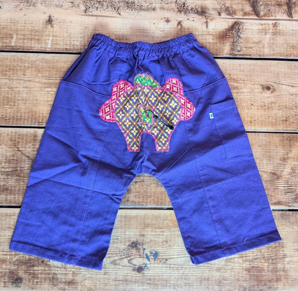 Handmade Toddler Elephant Pants 12-24M Harem Style NEW - photo 2