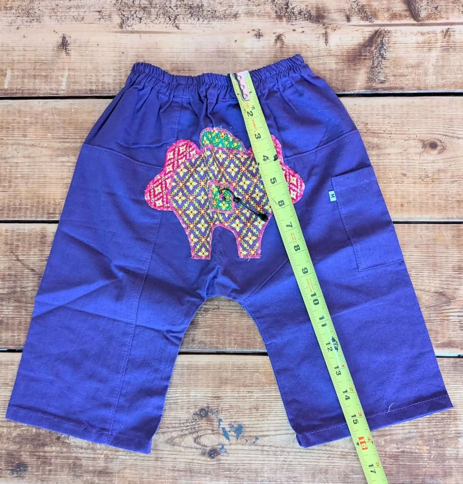 Handmade Toddler Elephant Pants 12-24M Harem Style NEW - photo 4