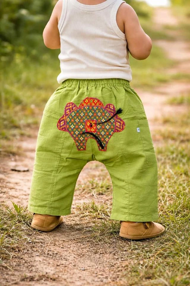 Handmade Toddler Elephant Pants 12-24M | Harem Style | NEW