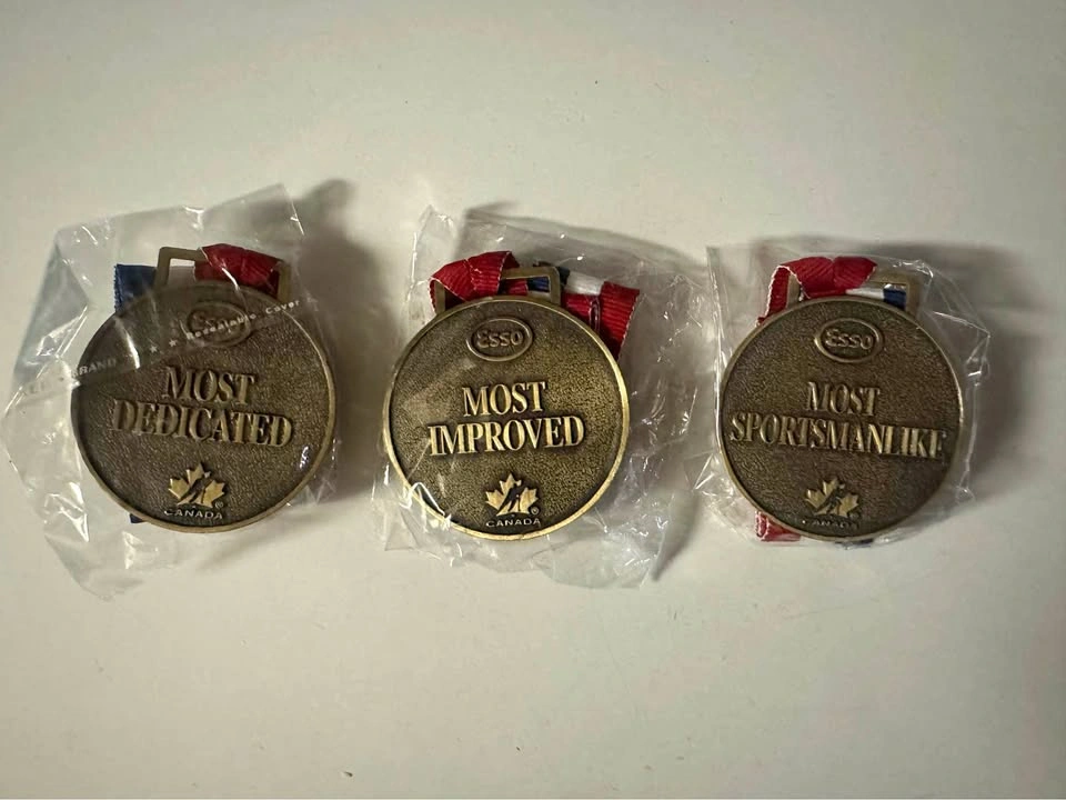 Trio of Esso Canada Medals - Most Dedicated, Improved, Sportsman