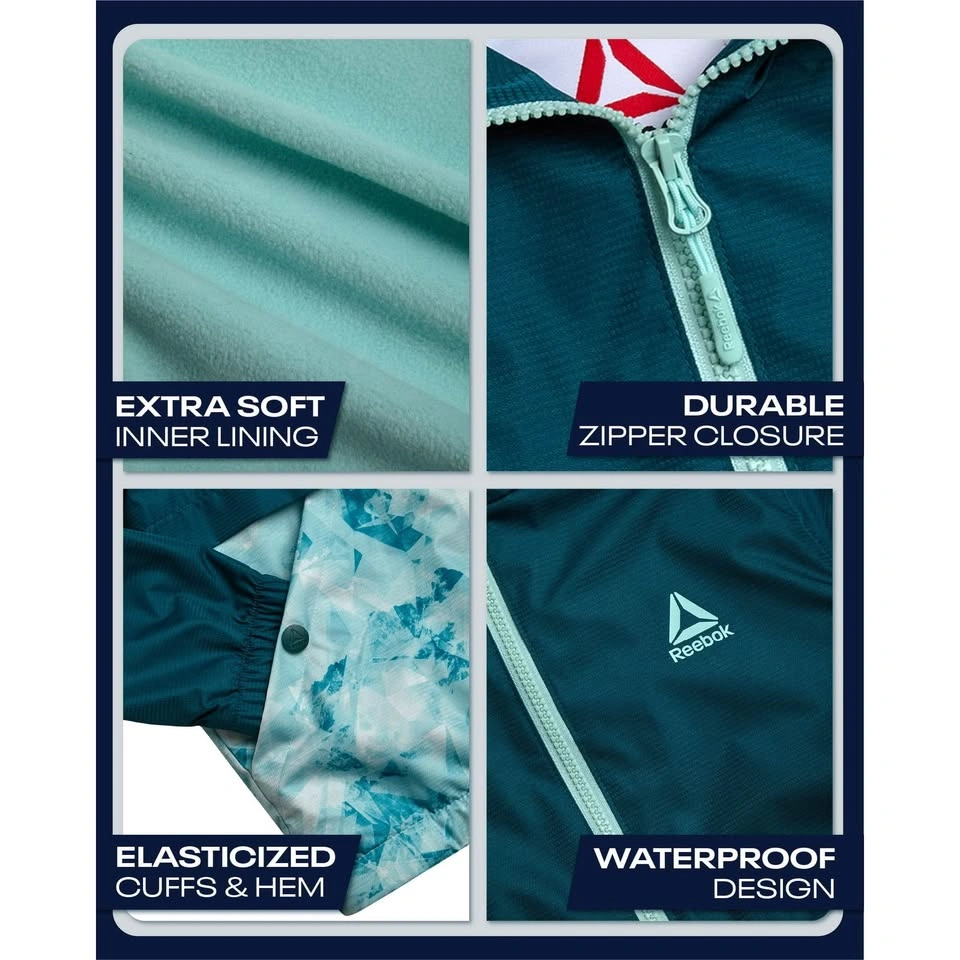 Reebok Womens Rain Jacket - Lightweight Hooded Waterproof - photo 2