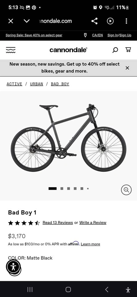Cannondale Bad Boy Hybrid Bike - Large (48-52cm) - photo 2