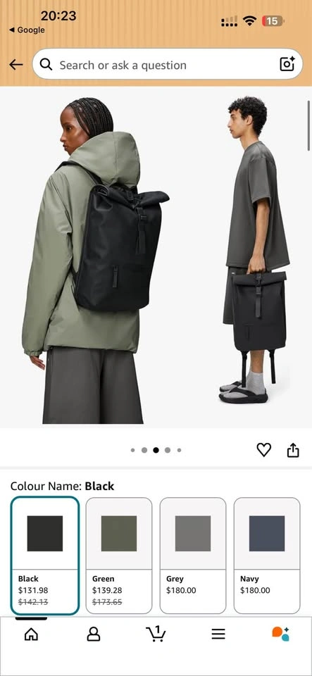 Waterproof Rolltop Backpack Unisex | RAINS - photo 2