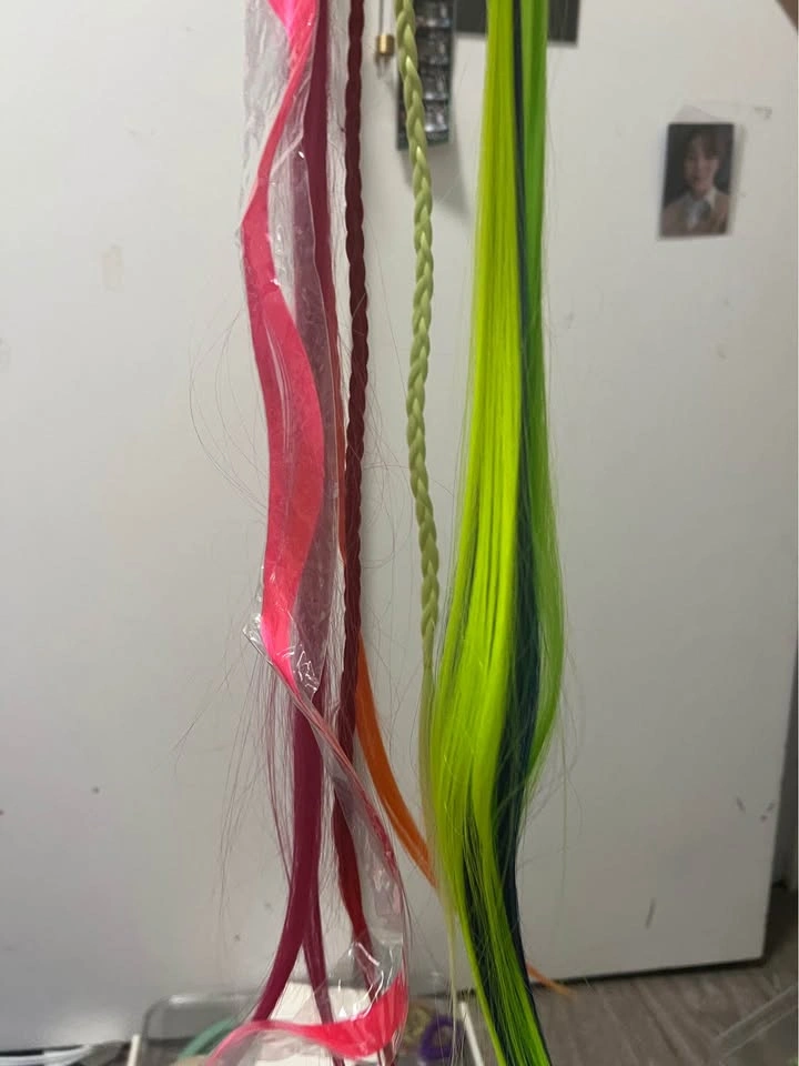 Colorful Hair Extensions & Tinsel Bundle – Festival/Y2K Style - photo 3