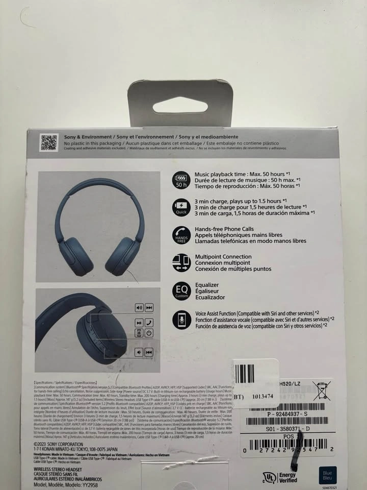 Sony WH-CH520 Wireless Bluetooth Headphones – Like New - photo 2