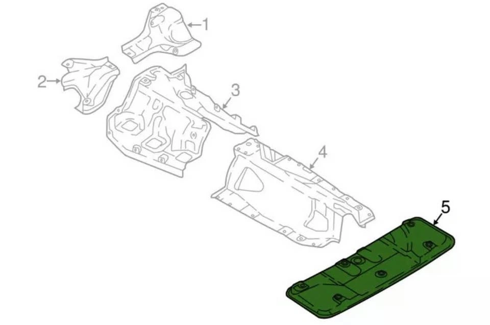 Genuine Audi Muffler Shield 80A-804-174-C - photo 3