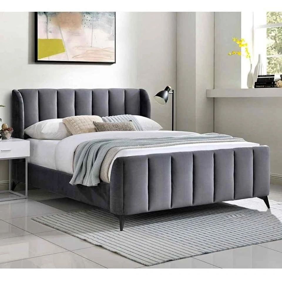 Stunning Queen Size Bed with Wing Headboard