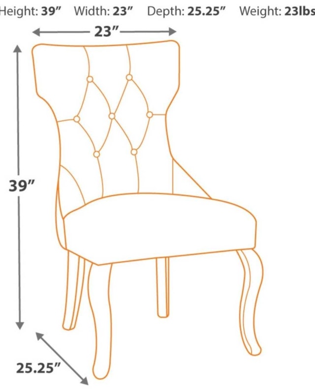 Set of 2 Elegant High-back Hourglass Figure Chairs - photo 3