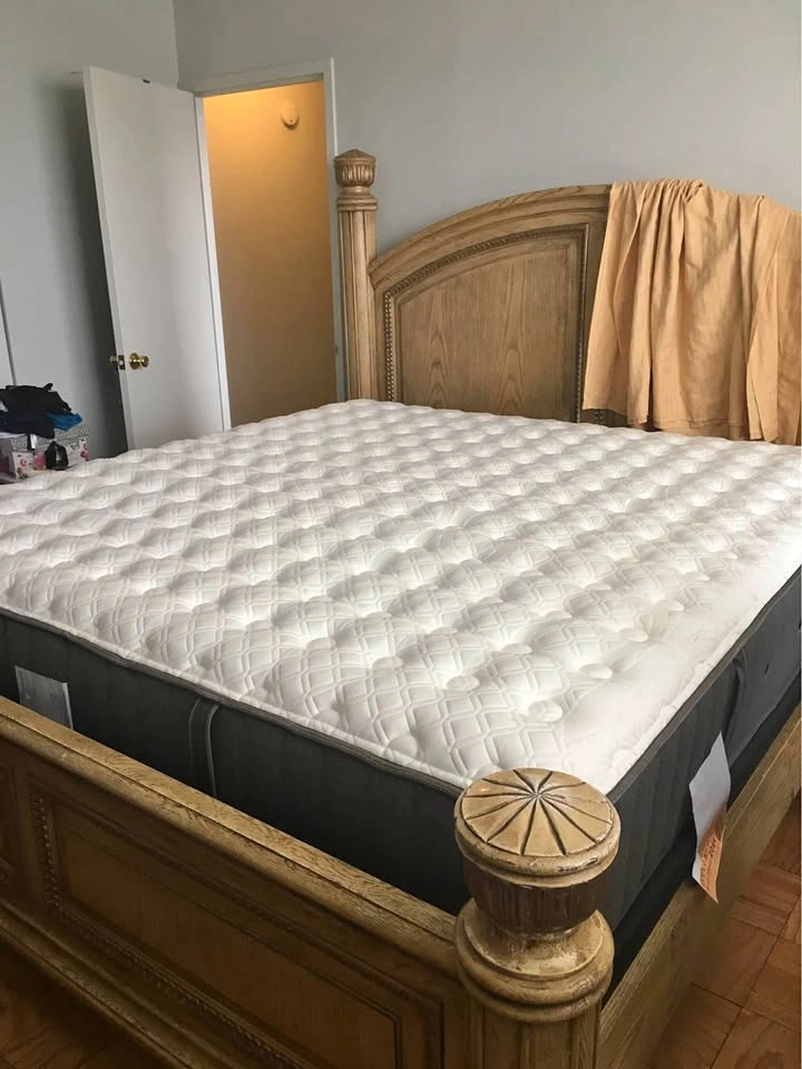 Stearns & Foster King Mattress & boxspring & Oak Bed Frame