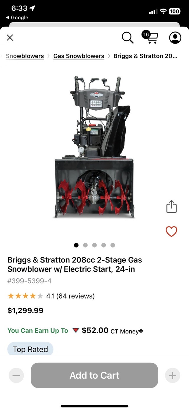 Briggs & Stratton Snowblower