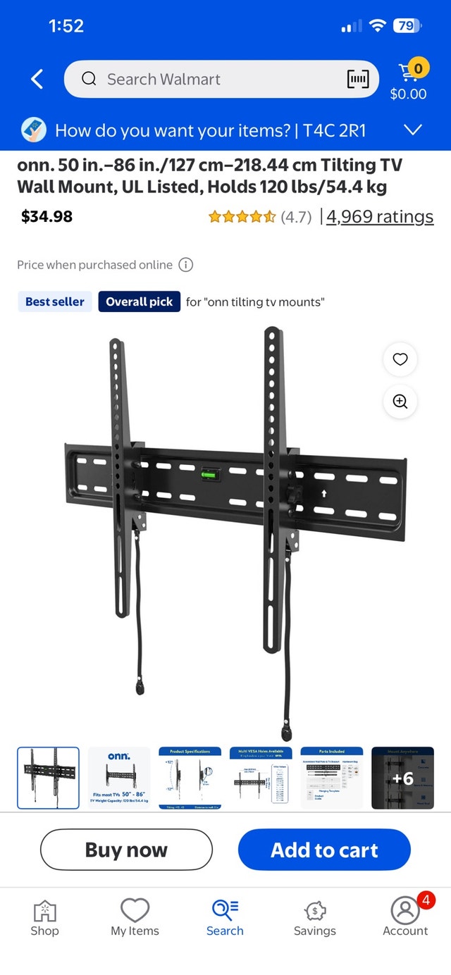 50” - 86” ONN TV Mount - photo 4
