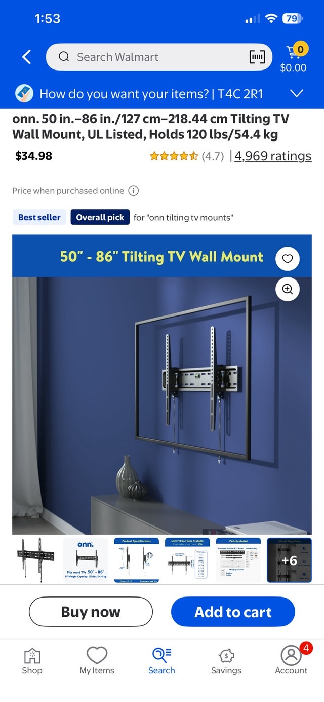 50” - 86” ONN TV Mount - photo 5
