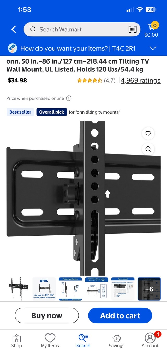 ONN TV Mount for 50"-86" TVs - photo 3