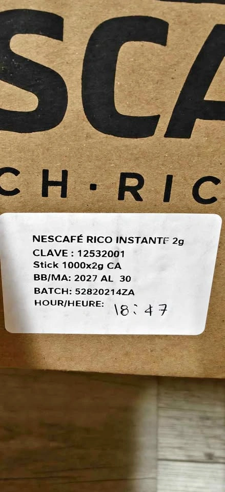 NESCAFE Rich Instant Coffee, Single Serve Packets, 2kg Case