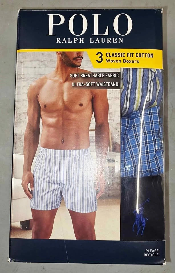 Polo Ralph Lauren Mens Classic Fit Cotton Woven Boxers 3-pack XL - photo 2