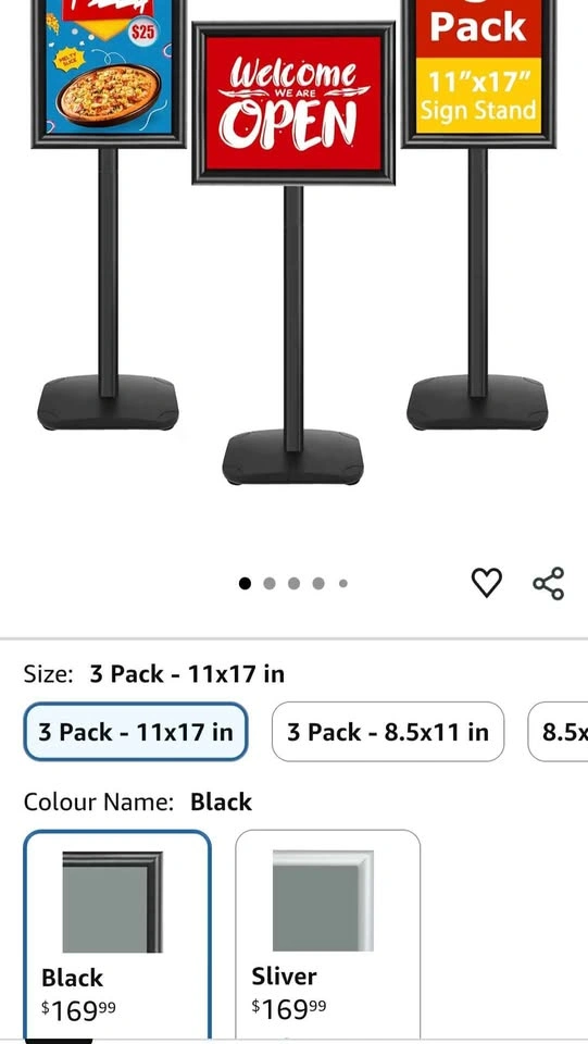 VAIIGO Poster Sign Stand 3 Pack (11x17") - photo 2