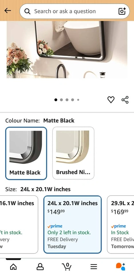 TETOTE Pivot Bathroom Mirror 20 x 24 Black - photo 2