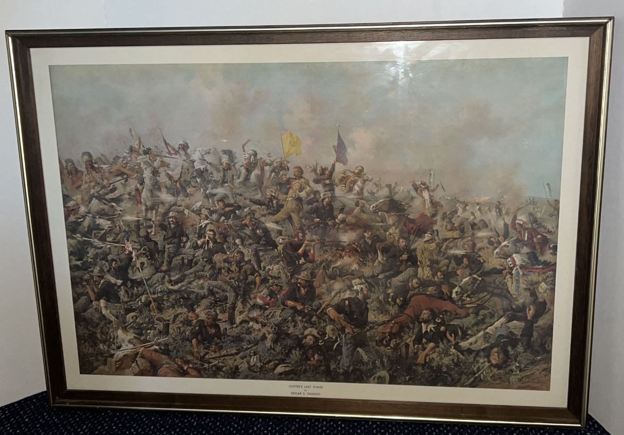 E.S. Paxson Custer's Last Stand Print Signed & Framed - photo 2