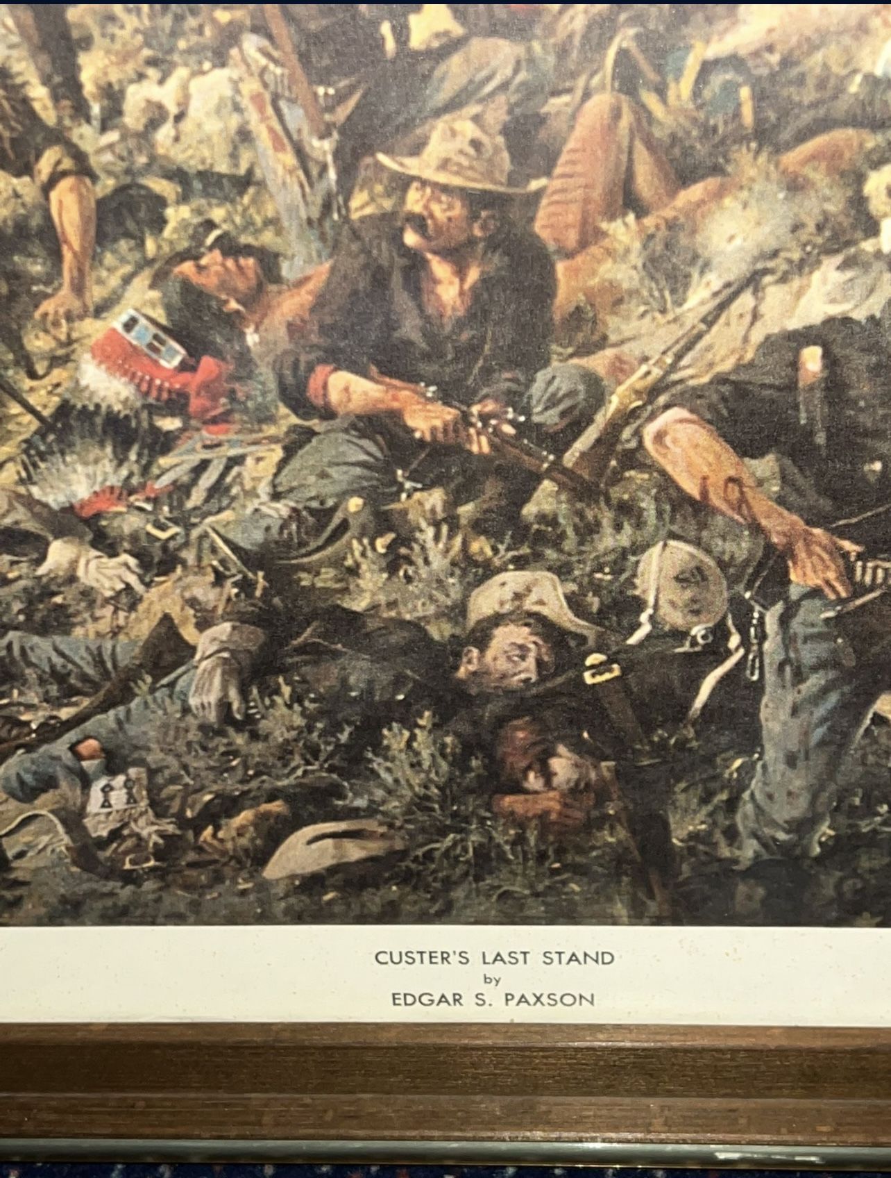 E.S. Paxson Custer's Last Stand Print Signed & Framed - photo 4