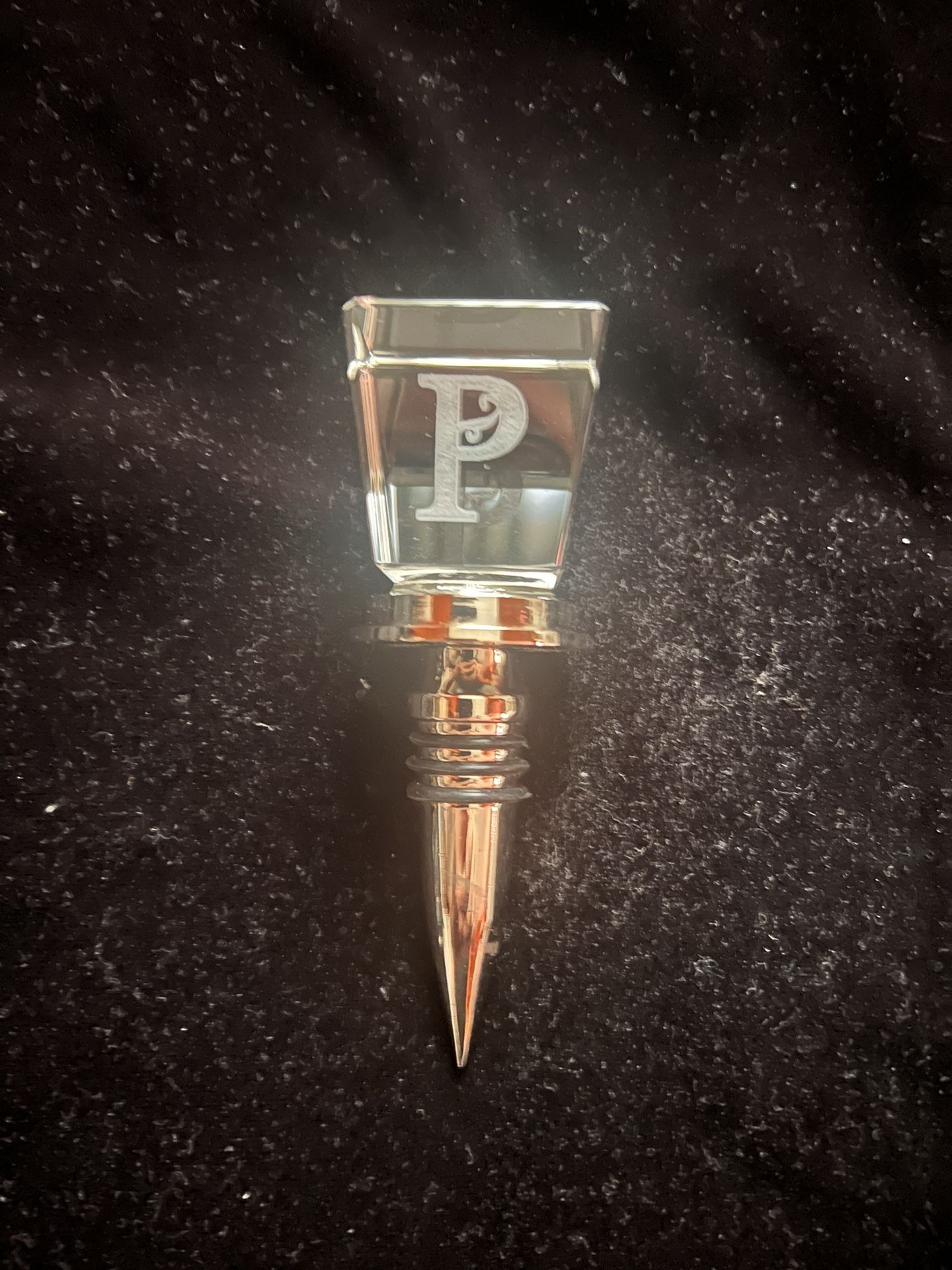 Wine Stopper Monogram P Crystal Glass - photo 4