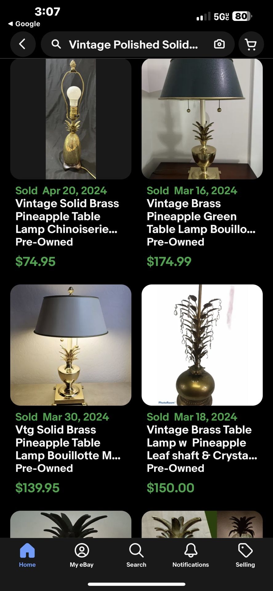 Vtg Solid Brass Pineapple Table Lamp Bouillotte Hollywood Regenc - photo 5