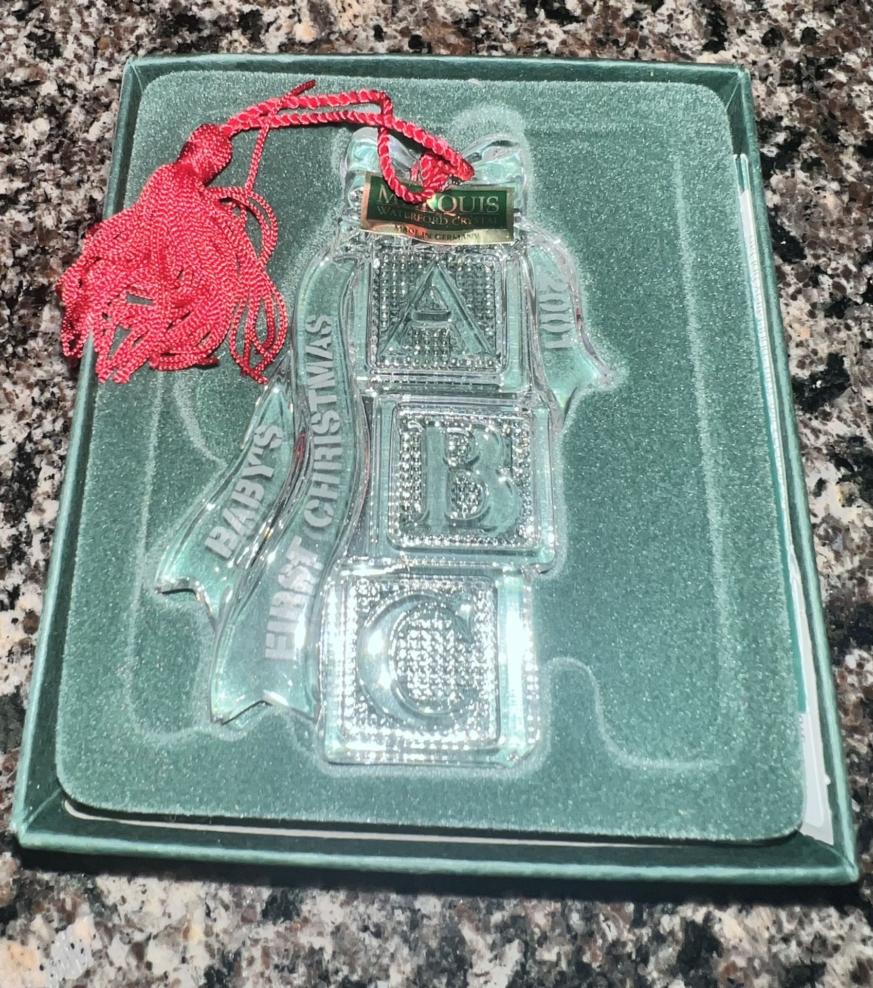 Waterford Marquis 2001 Baby's First Christmas Ornament - photo 3