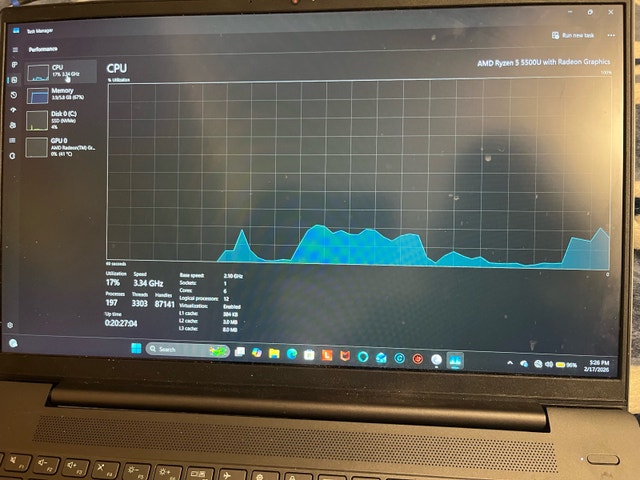 Lenovo Laptop Ryzen 5 5500u 8GB RAM