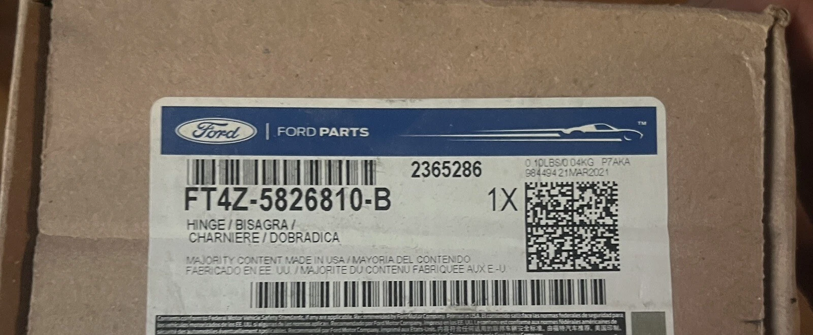 Ford Edge Rear Right Lower Hinge (2015-2020) - New