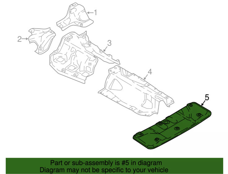 Genuine Audi Muffler Shield 80A-804-174-C - photo 2