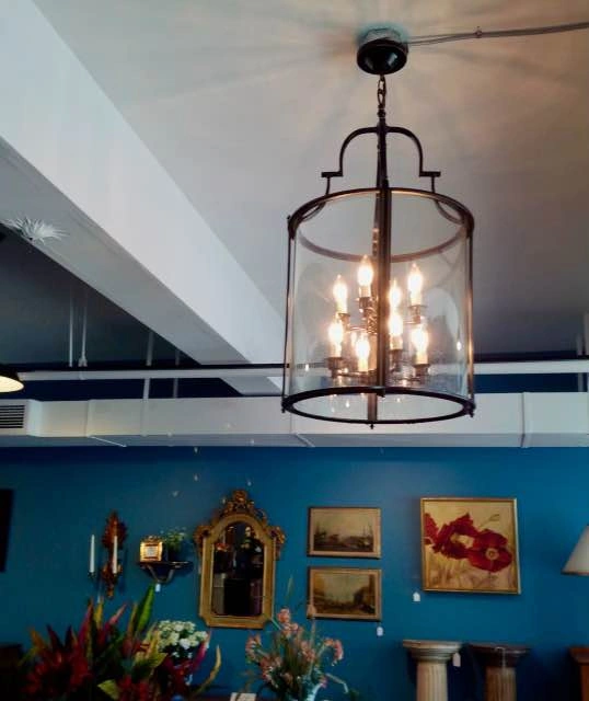 Large Bronze Lantern Chandelier - photo 3