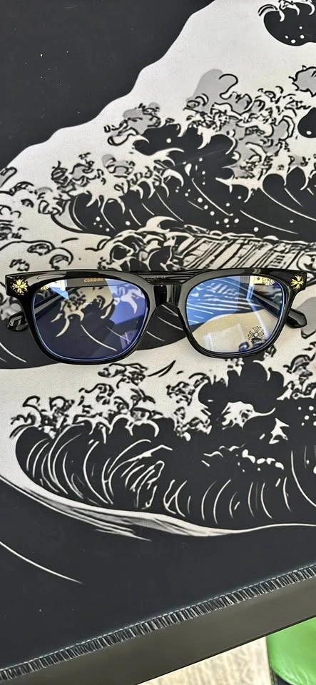 Chrome heart glasses