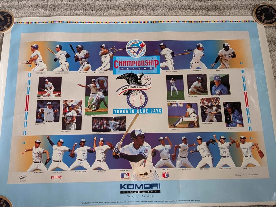 Vintage 1991 Blue Jays Poster - photo 2