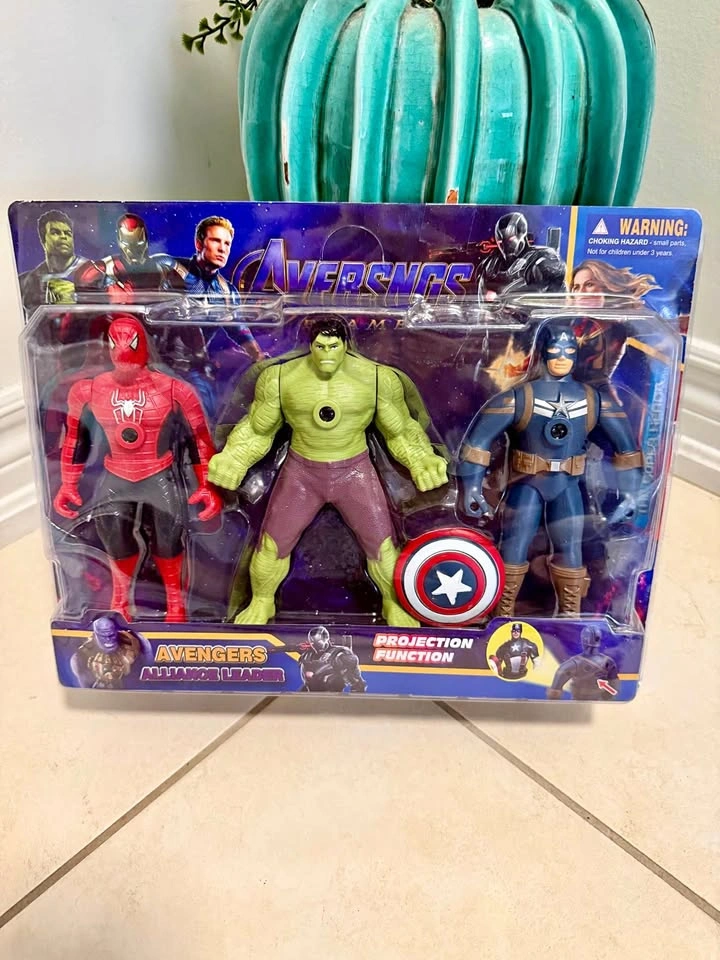Marvel Superhero Action Figures Set of 3