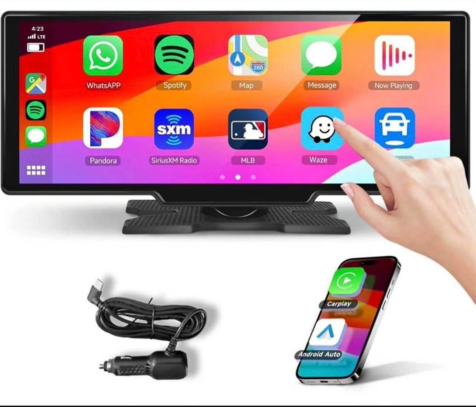 PODOFO 9” Wireless CarPlay / Android Auto Screen – BRAND NEW - photo 3