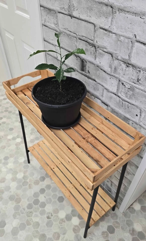 Handmade Wooden & Metal Plant Stand – Unique DIY Build 🌱 - photo 3