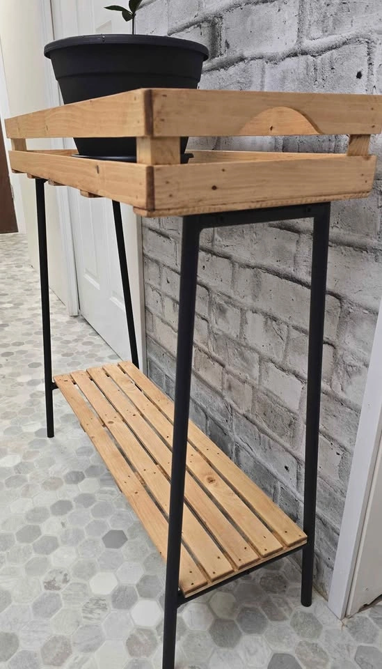 Handmade Wooden & Metal Plant Stand – Unique DIY Build 🌱 - photo 5