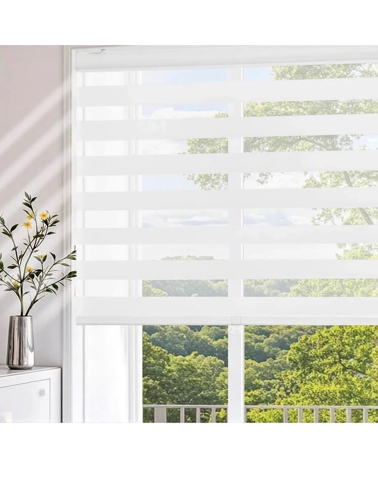 MNBANHGO Zebra Blinds W 38" x H 72" White