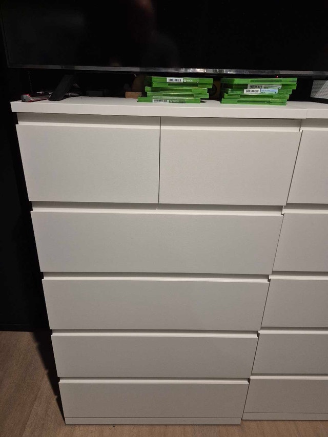 White IKEA Dresser STORKLINTA - 6 Drawers