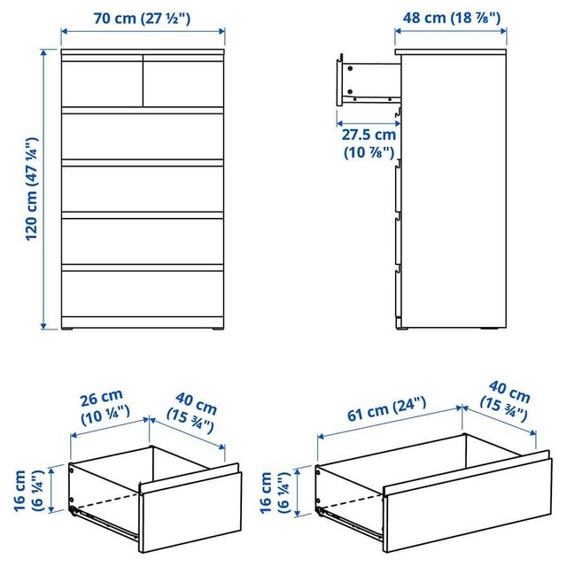 White IKEA Dresser STORKLINTA - 6 Drawers - photo 2