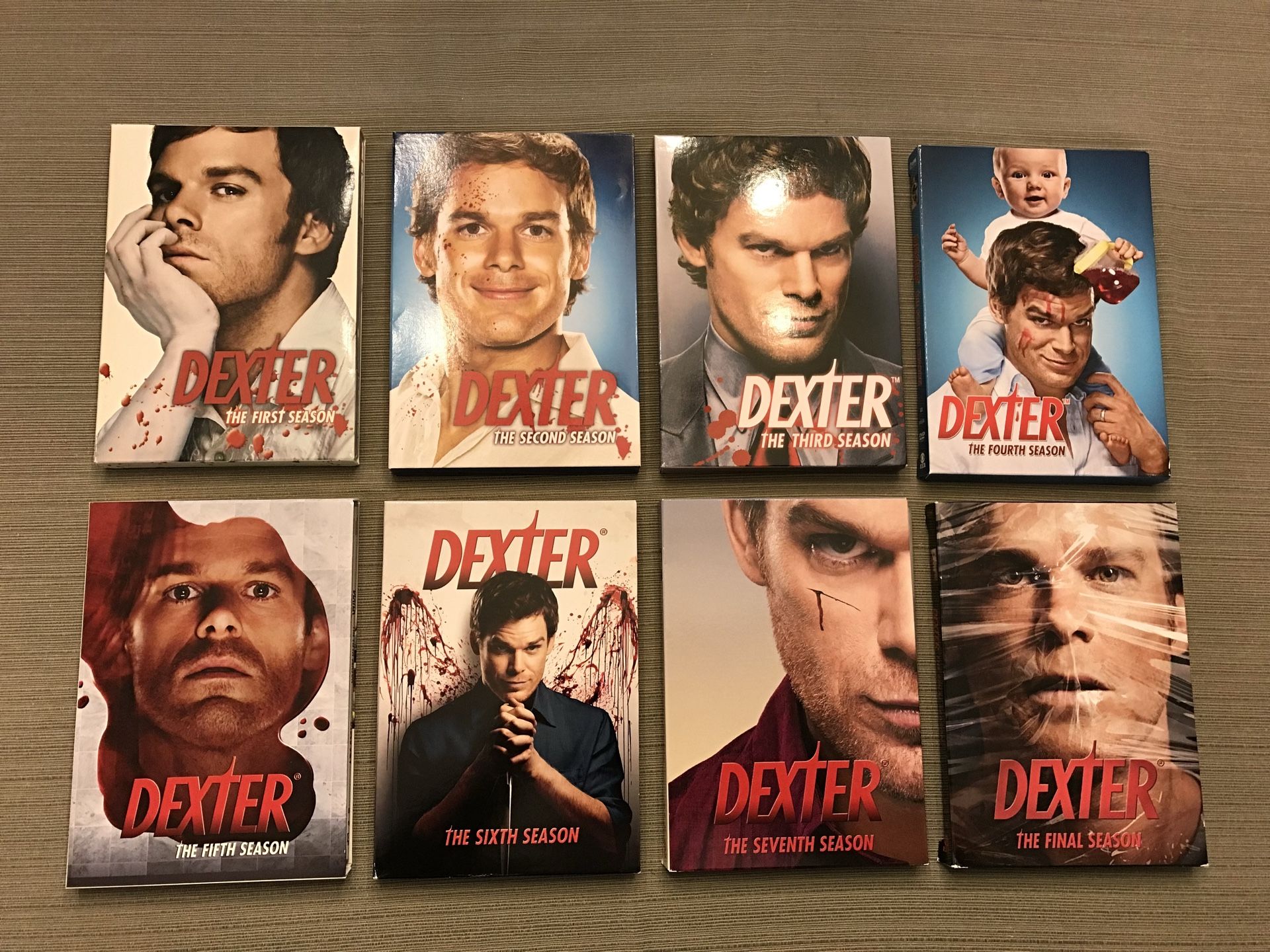 DEXTER THE COMPLETE TV SERIES DVDS SEASONS 1-8