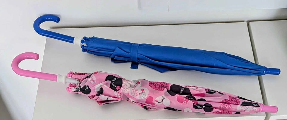 Kids Umbrellas - Blue & Pink Hearts
