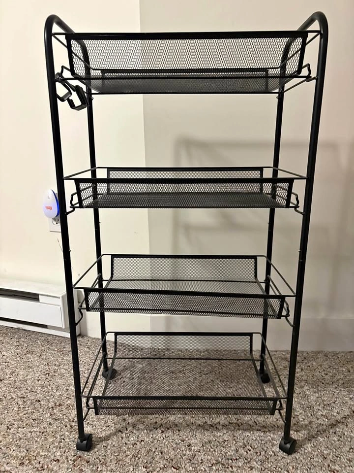 4-Tier Rolling Metal Cart