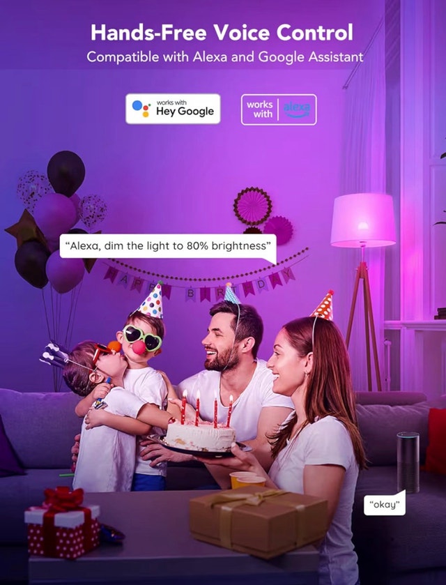 6 Govee Smart Light Bulbs, WiFi Bluetooth Color Changing - photo 2