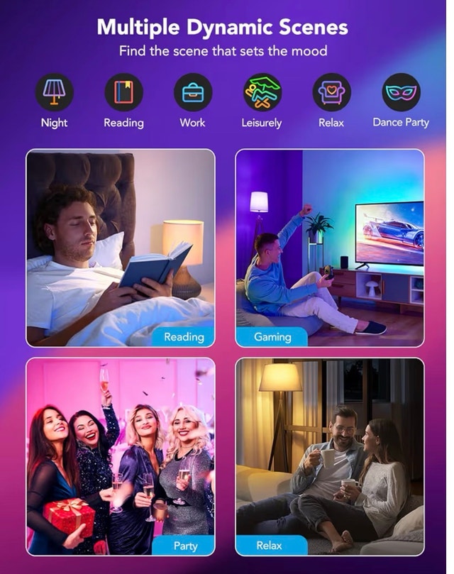 6 Govee Smart Light Bulbs, WiFi Bluetooth Color Changing - photo 4