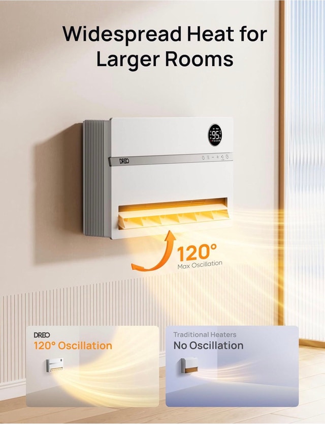 DREO Smart Wall Heater, Electric Space Heater - photo 4