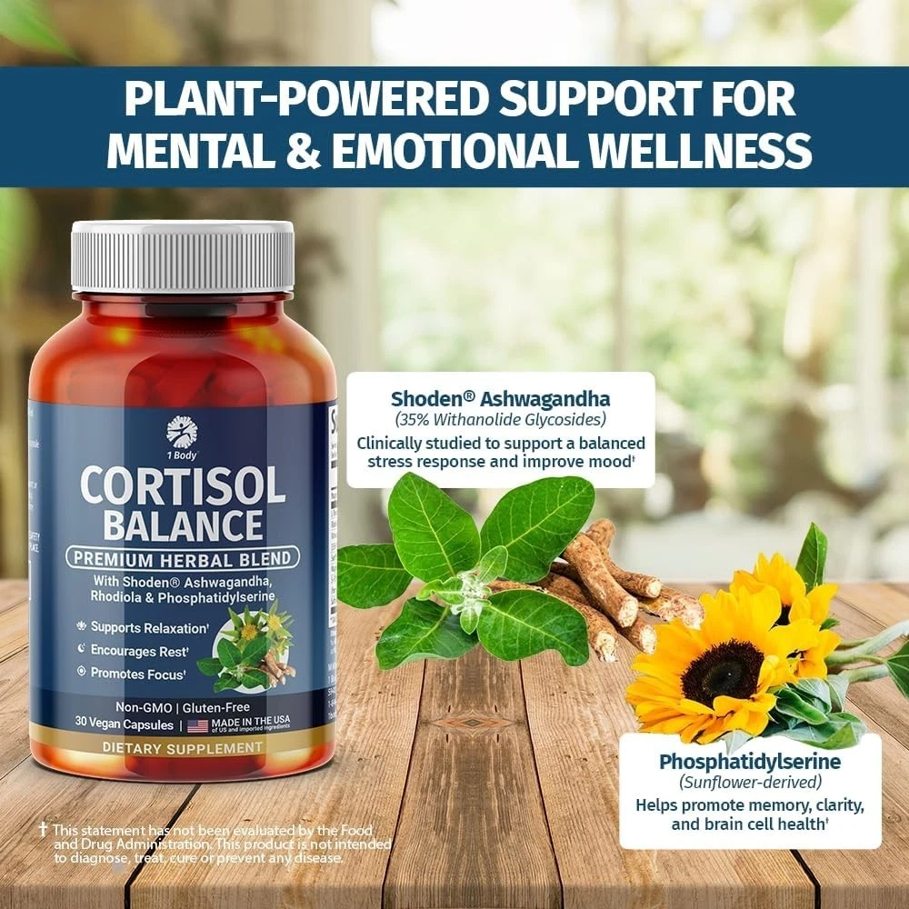 Cortisol Balance Supplement – Natural Cortisol Support 30 Caps - photo 5