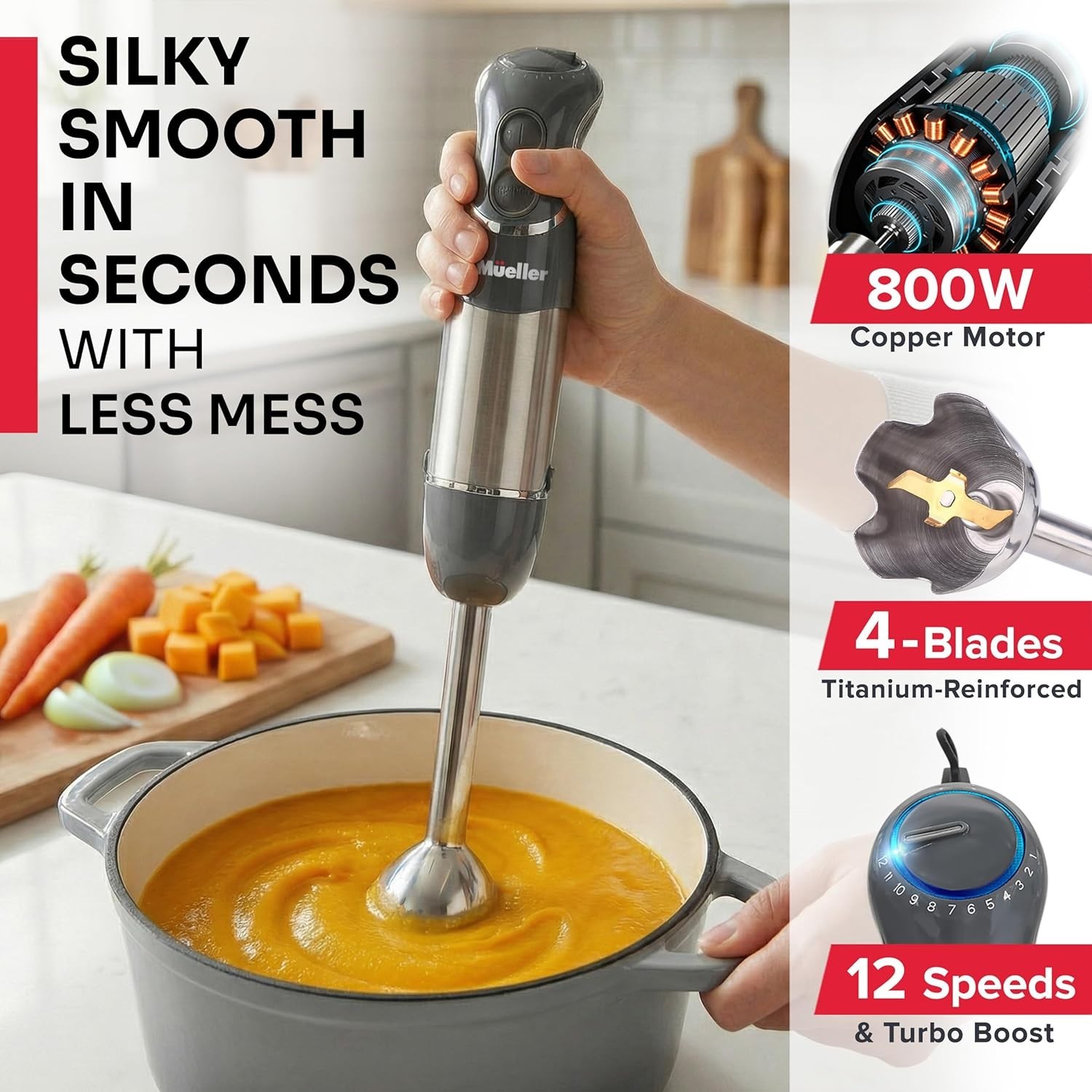 Mueller Multistick 800W 3-in-1 Immersion Blender - photo 3