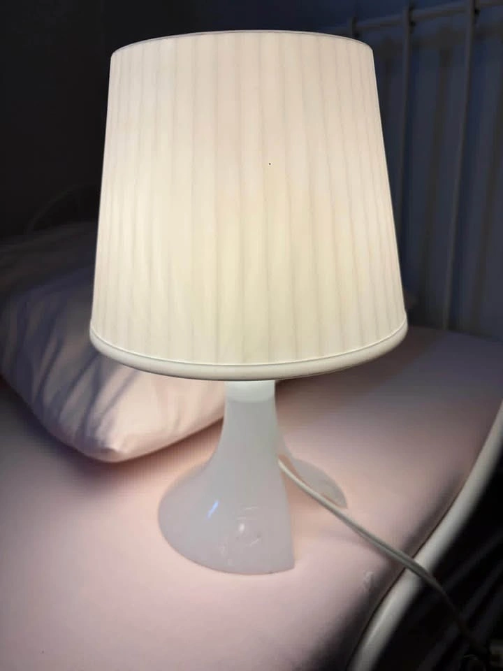 IKEA Luroy White Metal Bed, Canopy & Lamp - photo 3