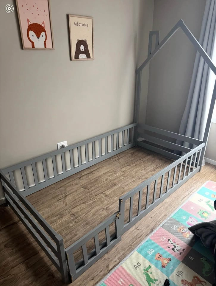 Grey Toddler House Bed Frame with Rails - photo 2